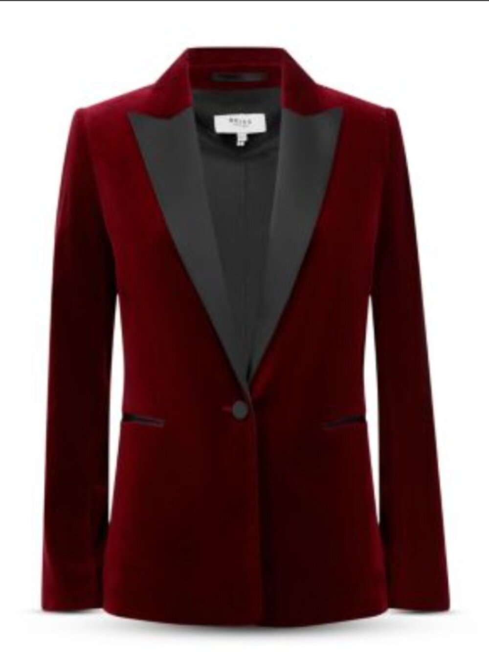 Reiss Burgundy Velvet Blazer - size 4, as new